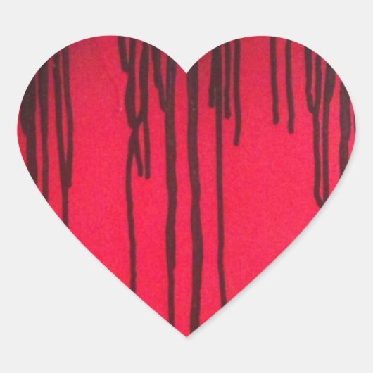 Love Bleeds Black Hart Sticker (Voorkant)