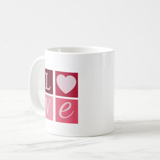 LOVE Block Heart Mug (Devant gauche)