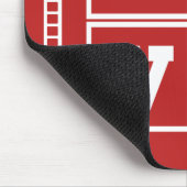 Love Blocks Mousepad, Dark Red Muismat (Hoek)