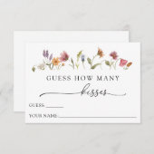 Love Bloom Wildflower Raad hoeveel kussen Kaart (Voorkant / Achterkant)