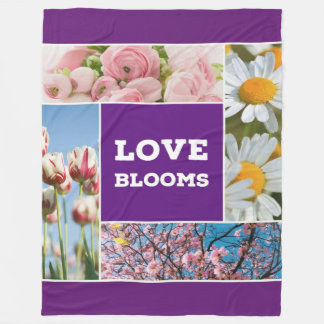 Love Blooms Fleece Throw Blanket Deken