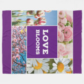 Love Blooms Fleece Throw Blanket Deken (Voorkant (Horizontaal))