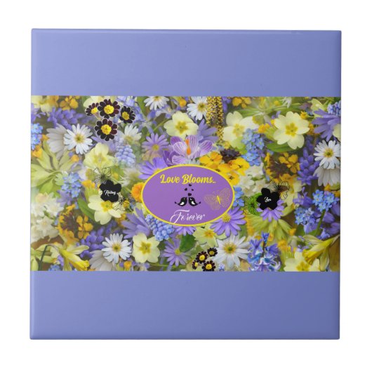 Love Blooms Tegeltje (Voorkant)