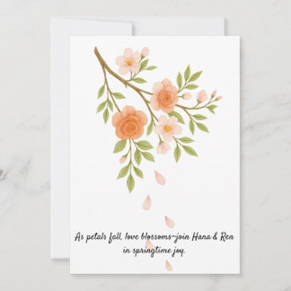 Love blossoms like spring petals. kaart