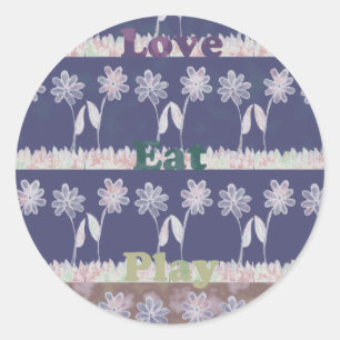 Love Blue Baby shower kleuren.png Ronde Sticker