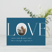 Love Blue Foto Save The Date (Staand voorkant)