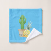 Love Blue Pineapple and Cactus (Gant de toilette)
