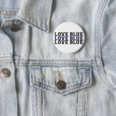 Love Blue Ronde Button 5,7 Cm (In situ)