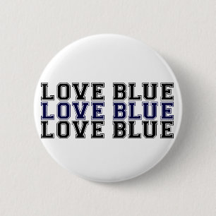 Love Blue Ronde Button 5,7 Cm