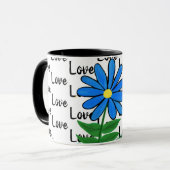 Love Blue Yellow Daisy Mok (Voorkant links)