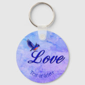 Love Bluebird Personalized Sleutelhanger (Voorkant)