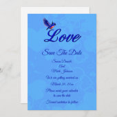 Love Bluebird Wedding Save The Date (Voorkant / Achterkant)