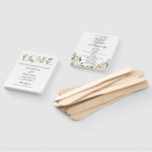Love Blush Florals Wedding Programme Fan Handwaaier (Niet-gemonteerd)
