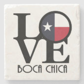 LOVE Boca Chica Texas Stenen Onderzetter (Voorkant)
