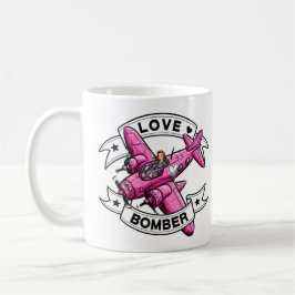 Love Bomber Pilot Pink Koffiemok