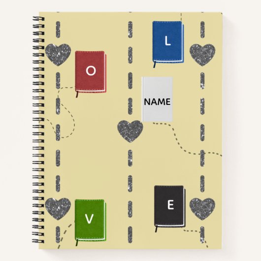 Love Books Spiral Notebook  Notitieboek (Voorkant)
