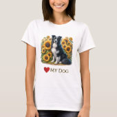 Love Border Collie Dog T-Shirt (Devant)