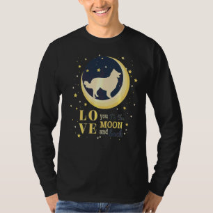 Love Border Collie naar de maan T-shirt