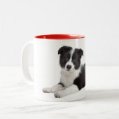 Love Border Collie Puppy Dog Coffee Mug (Devant gauche)