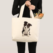 Love Border Collie Puppy Dog Sac fourre-tout (Devant (produit))