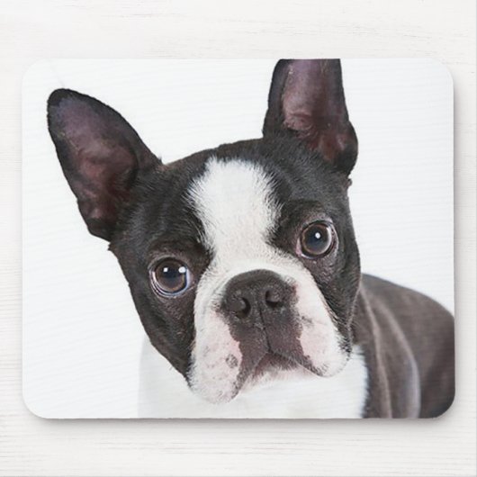Love Boston Terrier Puppy Dog Computer Mousepad Muismat (Voorkant)