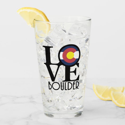 LOVE Boulder Colorado Glas (Voorkant ijs)