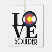 LOVE Boulder Colorado Keramisch Ornament (Links)
