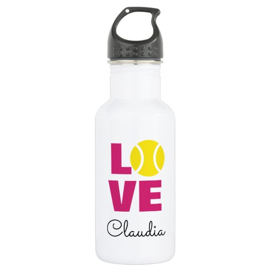 LOVE bouteille d'eau à boule de tennis pour femmes (Devant)