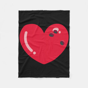 Love Bowling Byll Hearts Bowling Lover Valentijns Fleece Deken