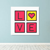 Love Box Stretched Canvas Print - Romantische eleg (Insitu (Houten vloer))