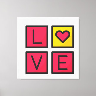 Love Box Stretched Canvas Print - Romantische eleg
