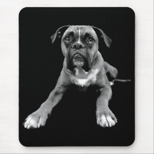 Love Boxer Puppy Dog Black Mousepad Muismat