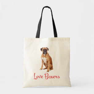 Love Boxer Puppy Dog Canvas Canvas tas