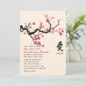 Love Branch Lesbisch Huwelijksuitnodiging op maat Kaart (Staand voorkant)