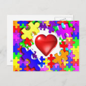 Love Breaks Thru Autism Briefkaart (Voorkant / Achterkant)