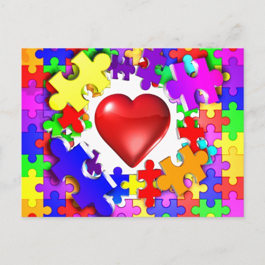 Love Breaks Thru Autism Briefkaart (Voorkant)