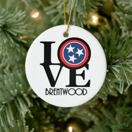 LOVE Brentwood Tennessee Keramisch Ornament