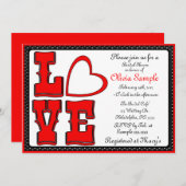 Love Bridal Shower Uitnodiging (Voorkant / Achterkant)