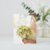 Love Bride Flowers Wedding Briefkaart (Staand voorkant)