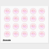 Love Bright Classic Round Sticker (Vel)