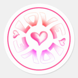Love Bright Classic Round Sticker