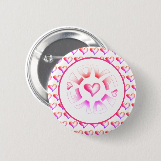 Love Bright Hearts Button (Voorkant /achterkant)