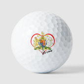 Love Britain Golf Balls, British flag, Heart Golfballen (Voorkant)