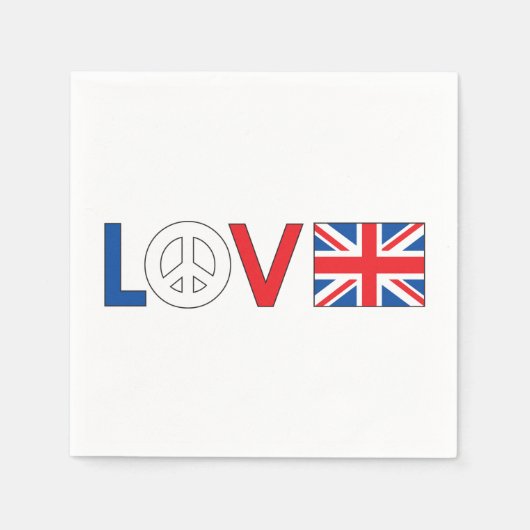 Love Britain Papieren servetten (Voorkant)