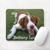 Love Brittany Spaniel Puppy Dog Mousepad Muismat (Met muis)