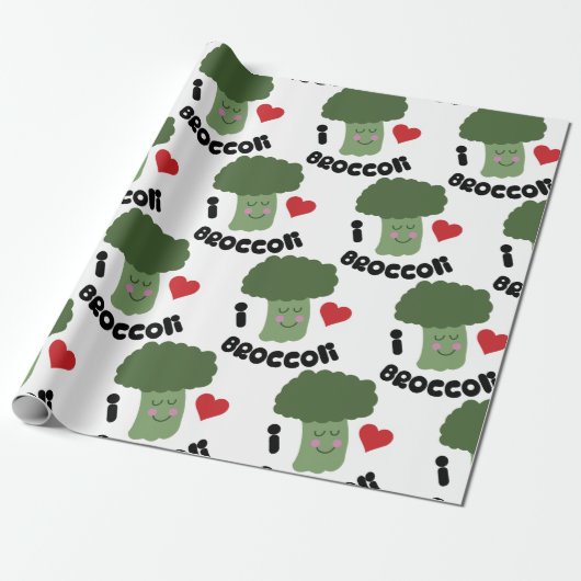 Love Broccoli Cadeaupapier (Uitgerold)