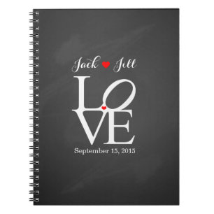 LOVE bruiloft notitieboekje voor bezoekersregister Notitieboek