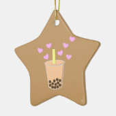 Love Bubble Tea Keramisch Ornament (Links)