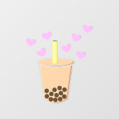 Love Bubble Tea Raamsticker (Vel)