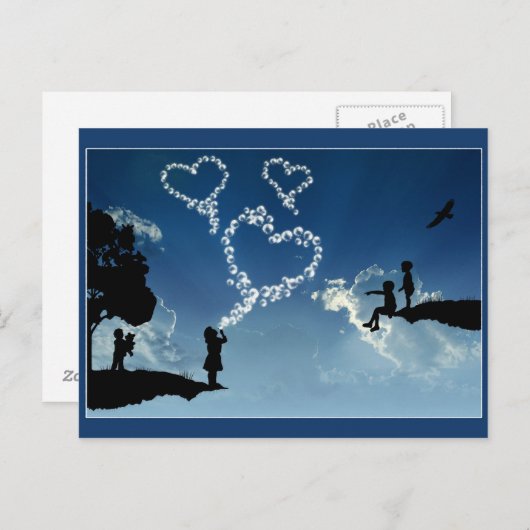 Love Bubbles Briefkaart (Voorkant / Achterkant)